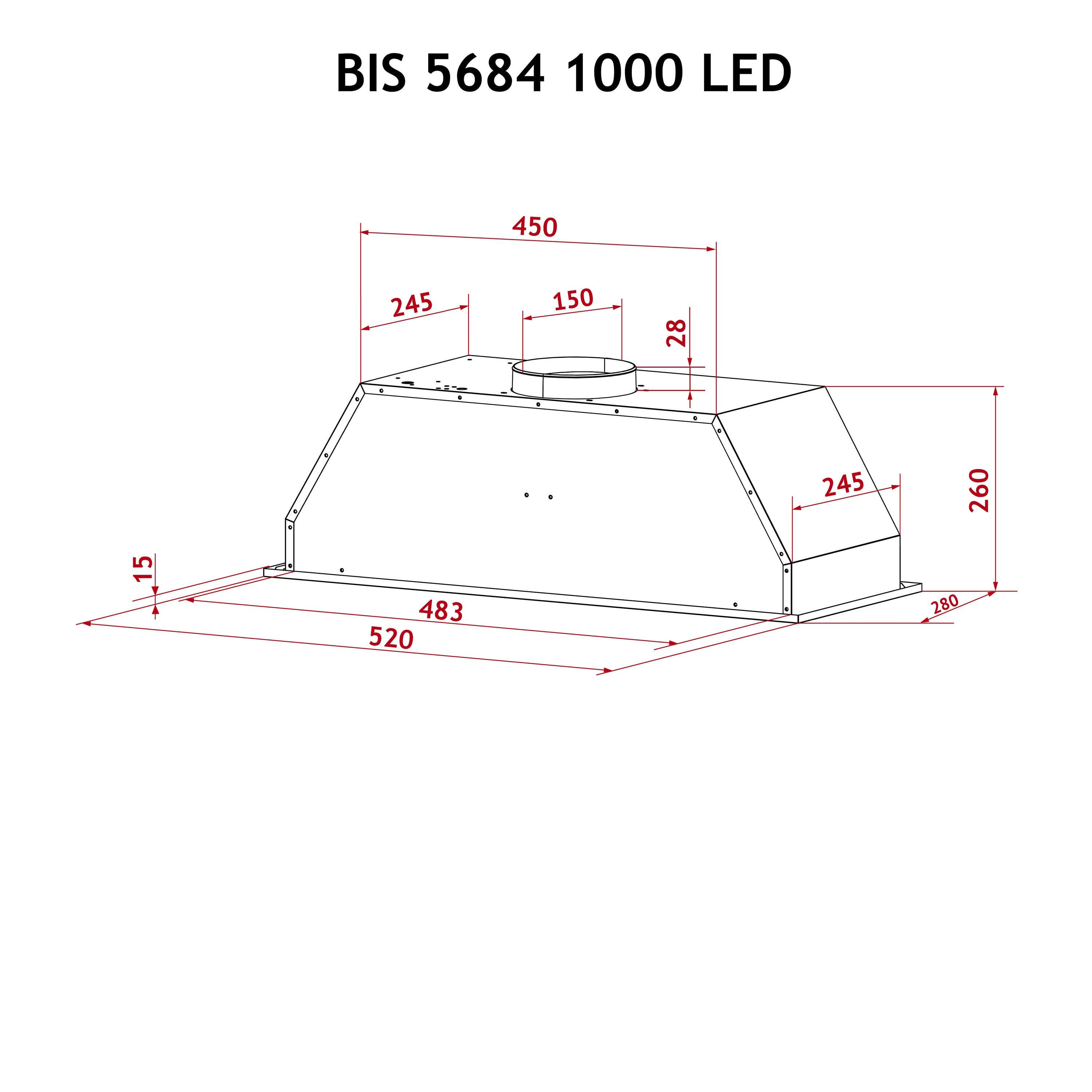 Витяжка PERFELLI BIS 5684 WH 1000 LED - фото 9 Витяжка PERFELLI BIS 5684 WH 1000 LED - фото 9