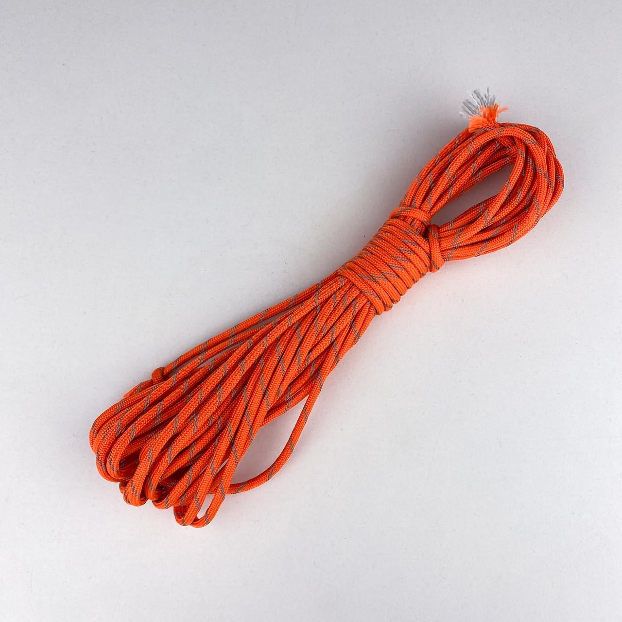 Шнур светоотражающий паракорд Reflective paracord для плетения браслетов/брелоков 10 м Оранжевый (3093437767)