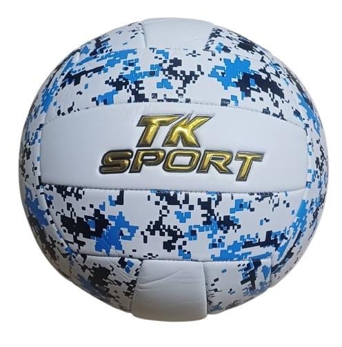 Мяч волейбольный TK Sport рисунок Черный/Голубой (C 60988)