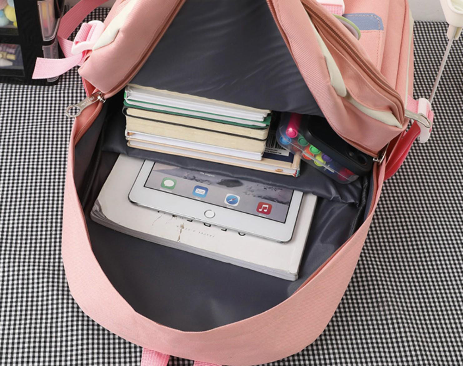 Шкільний рюкзак для дівчинки CLBD BAG 4в1 шоппер/пенал/сумочка Рожевий (DR016331) - фото 7 Шкільний рюкзак для дівчинки CLBD BAG 4в1 шоппер/пенал/сумочка Рожевий (DR016331) - фото 7