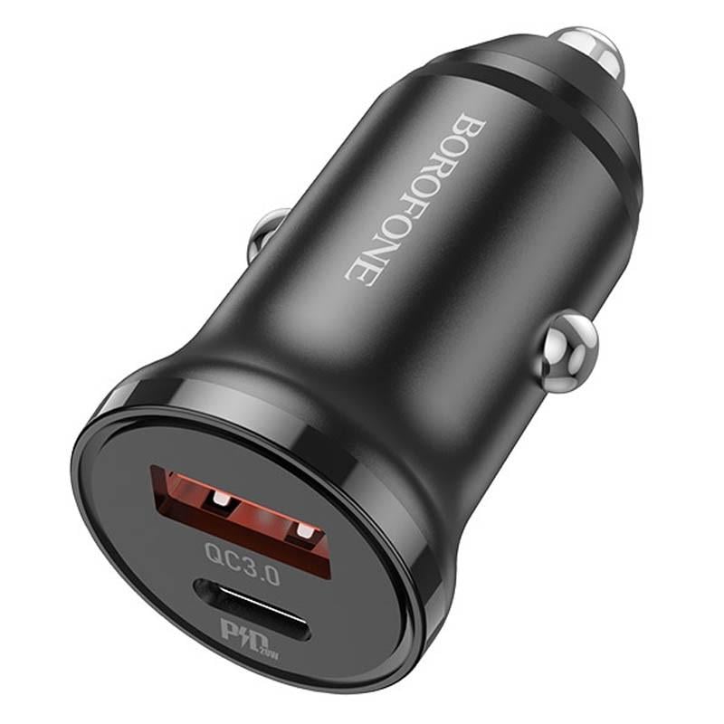 Автомобільний зарядний пристрій Borofone BZ18A PD20W+QC3.0 Чорний (00000056966_1)
