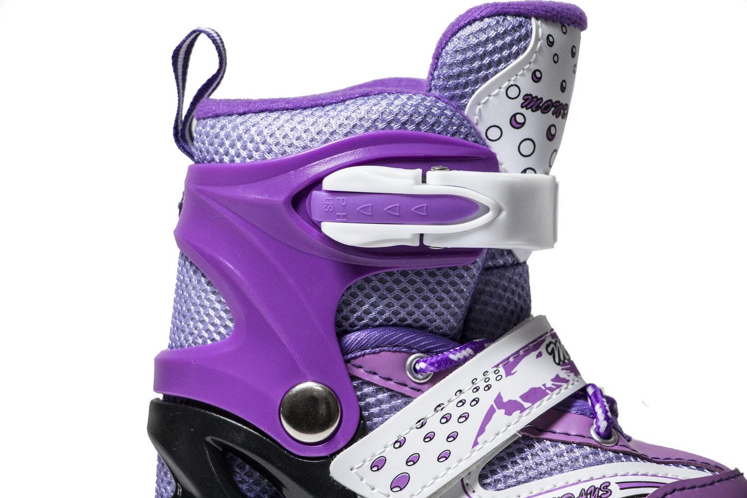 Роликовые коньки Happy Mondays колеса со светом PU 16-18 см р. 27-30 Violet (3521526) - фото 6 Роликовые коньки Happy Mondays колеса со светом PU 16-18 см р. 27-30 Violet (3521526) - фото 6