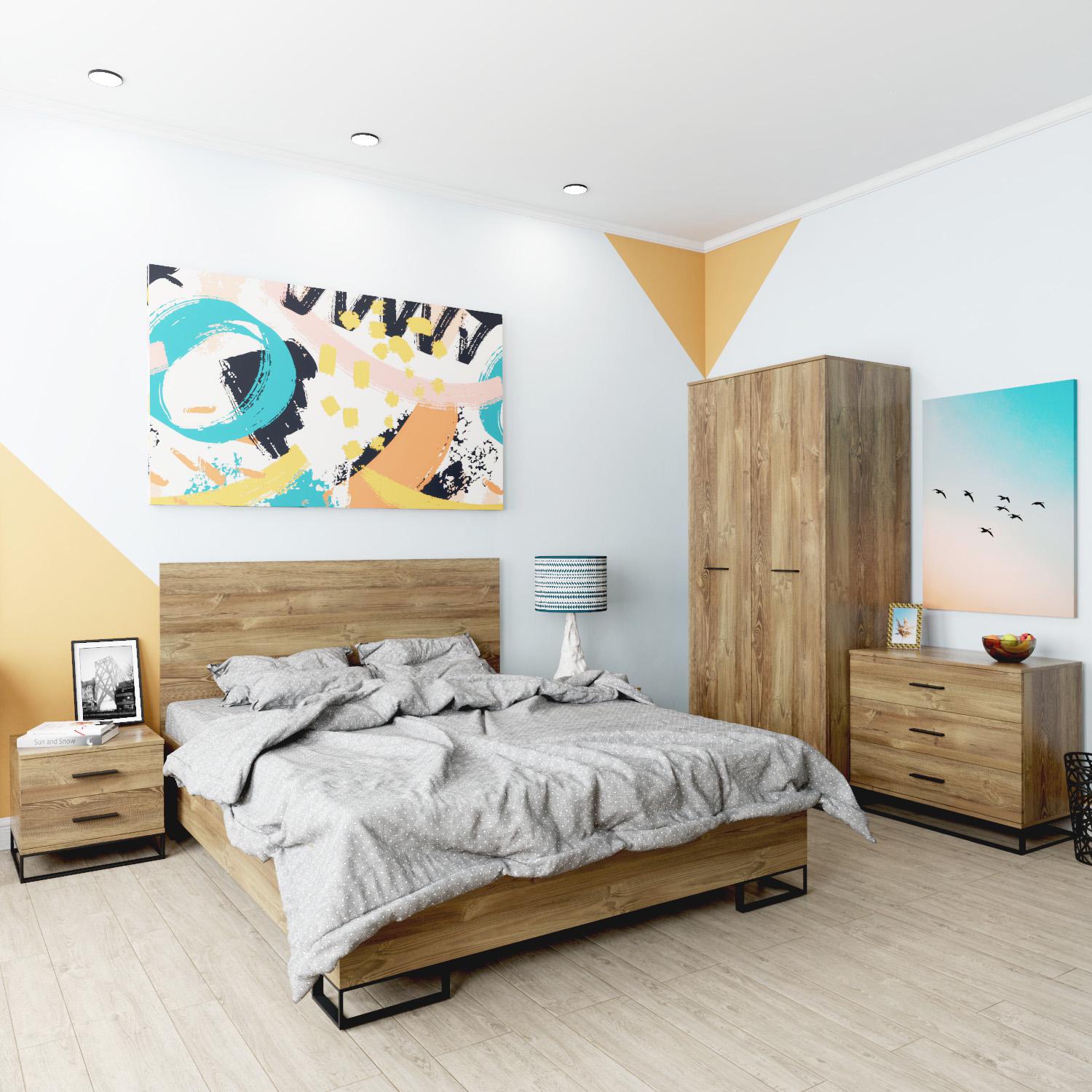 Ліжко Ascet 1,4 м 1470x1000x2060 мм Дуб Бароко (GAAS08080000030) - фото 2 Ліжко Ascet 1,4 м 1470x1000x2060 мм Дуб Бароко (GAAS08080000030) - фото 2