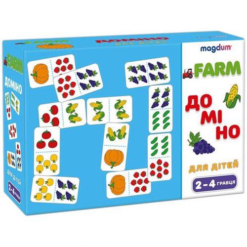 Настольная игра Домино Фрукты и овощи 29 элем. (220533)