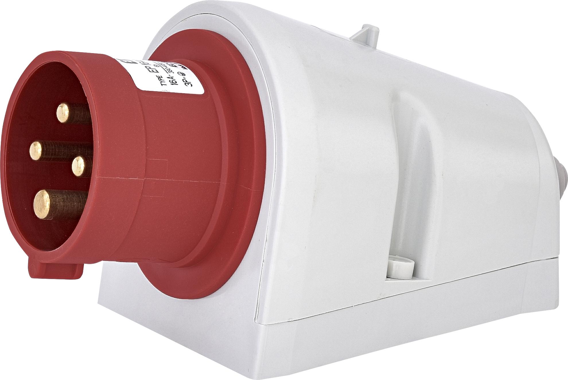 Вилка настенная ETI EP-1643 IP44 16A 400V 3P+PE