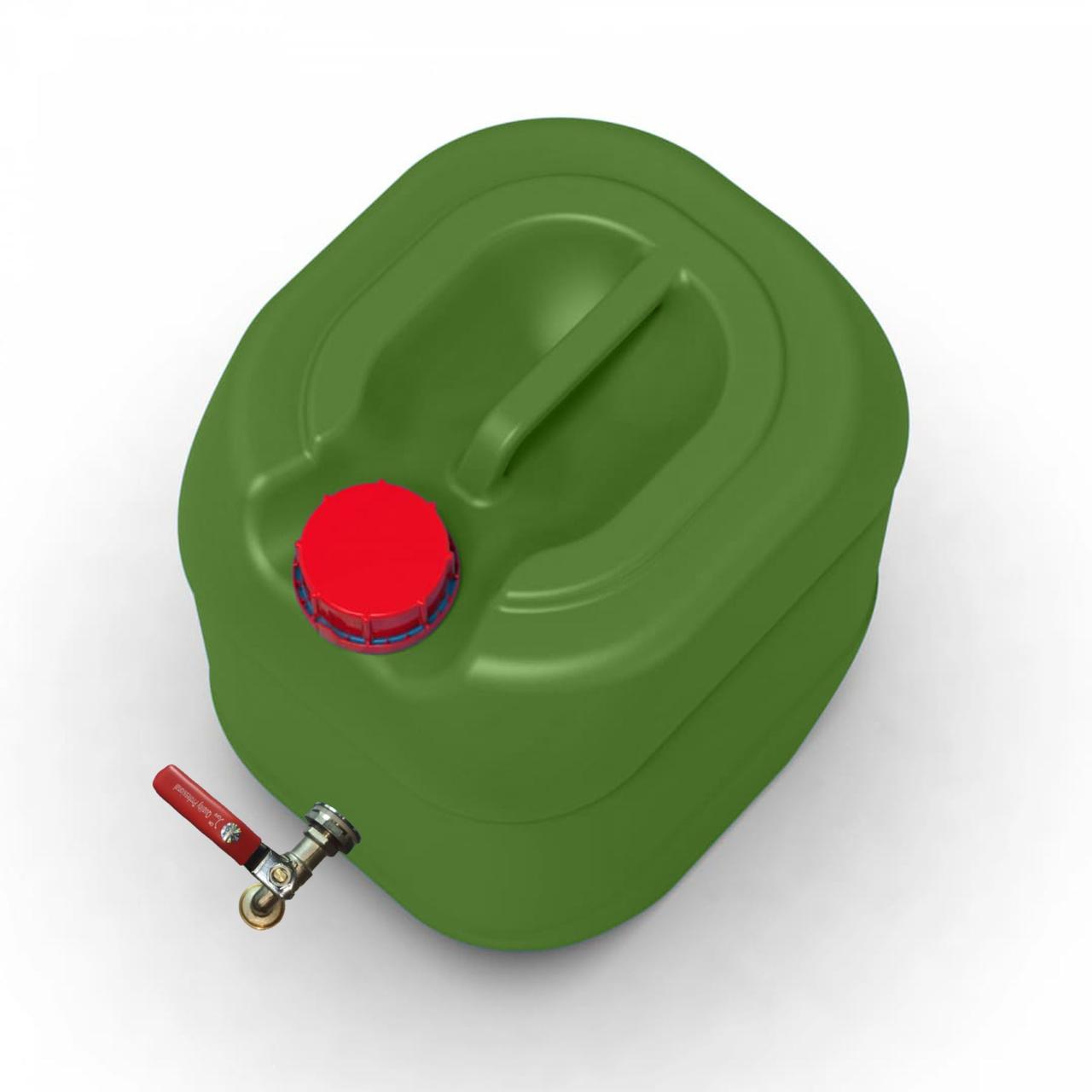 Канистра двухслойная техническая Litolan с латунным краном штабелируемая защита от УФ 20 л Хаки - фото 3 Канистра двухслойная техническая Litolan с латунным краном штабелируемая защита от УФ 20 л Хаки - фото 3