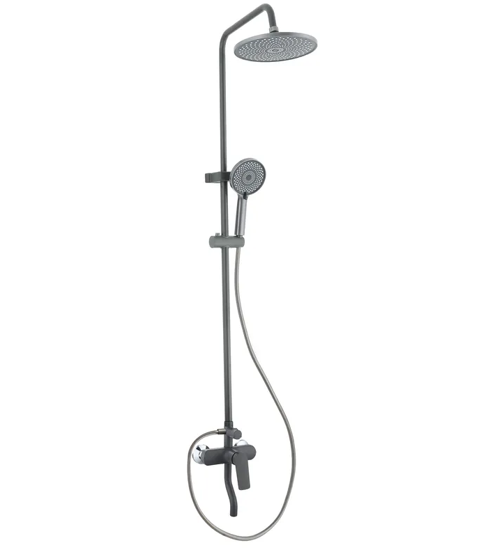 Душова колона із змішувачем Plamix Lucas-009-J Графіт (PM6102)