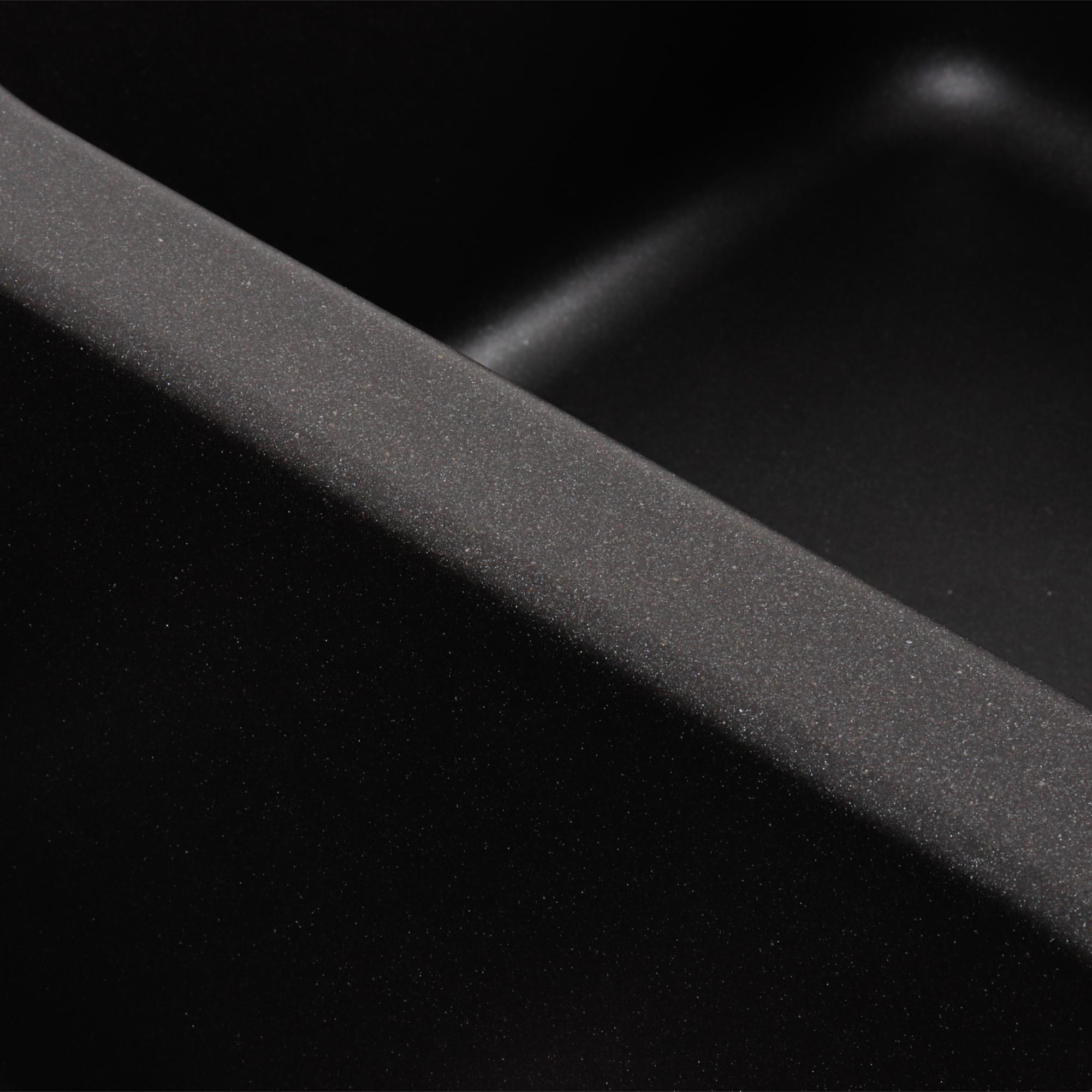 Мийка кухонна Platinum PLS-A41288 дві чаші гранітна прямокутна 785x498 мм Чорний (25968510) - фото 6