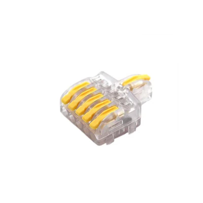 Клемма проходная Tactix 0,08-4 мм2 32А 1-5 наборная 39х28х14,5 мм Желтый (F15TY)