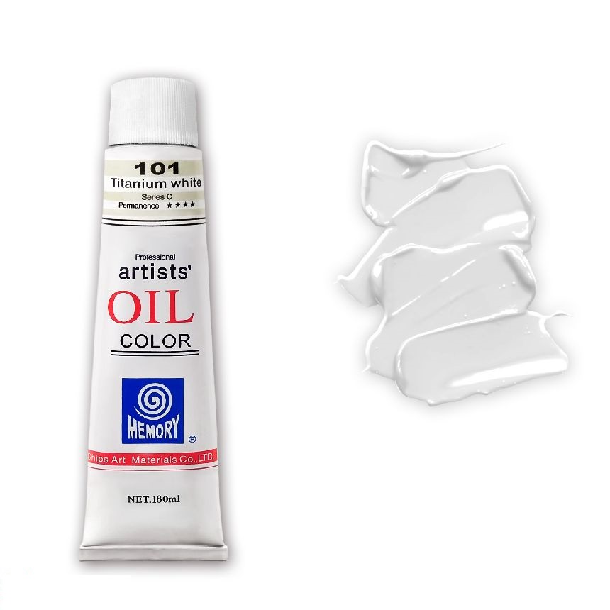 Краска масляная Memory professional 180 мл Белила титановые