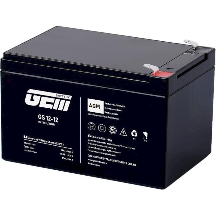 Аккумуляторная батарея GEM AGM Battery 12V 12A (GS 12-12) - фото 1 Аккумуляторная батарея GEM AGM Battery 12V 12A (GS 12-12) - фото 1