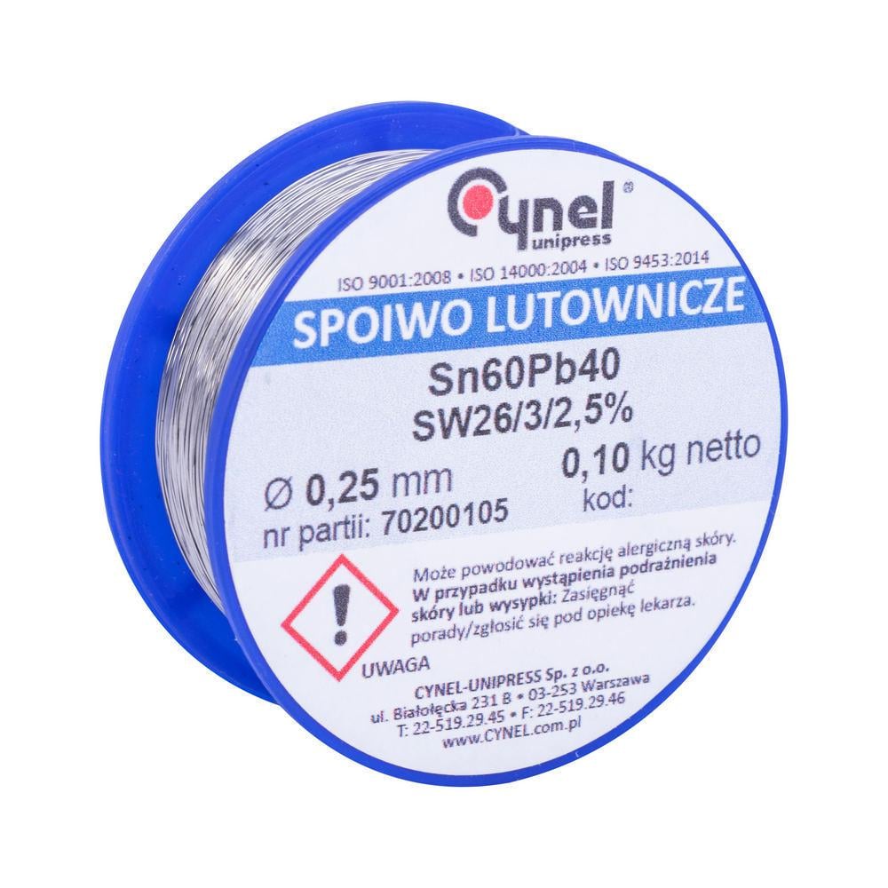 Припій Cynel SW26 0,25 мм 100 г (10-9-47363453437)