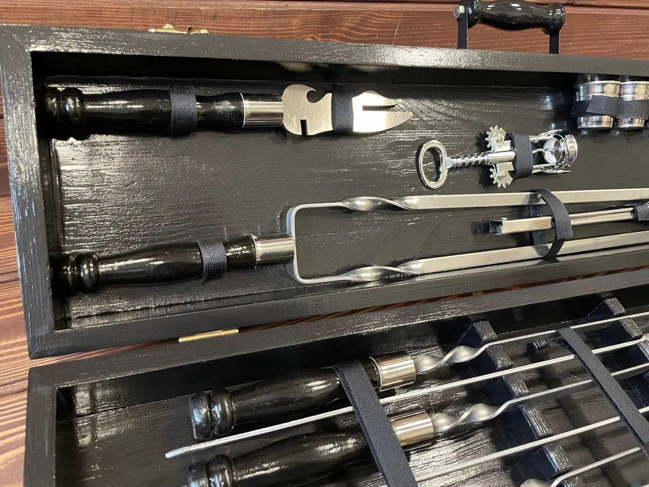 Набор шампуров Black №7 в кейсе (10640734) - фото 3 Набор шампуров Black №7 в кейсе (10640734) - фото 3