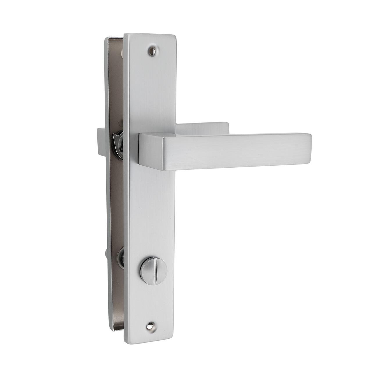 Дверная ручка межкомнатная Siba NEMRUT WC на планке 62 мм Хром матовый (AT71 5 55 55 (62)) - фото 1