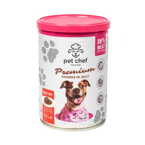 Корм влажный для взрослых собак Pet Chef Мясной микс 415 г - фото 5