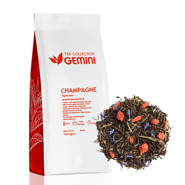 Чай листовий Gemini Champagne Бризки шампанського 100 г (481)