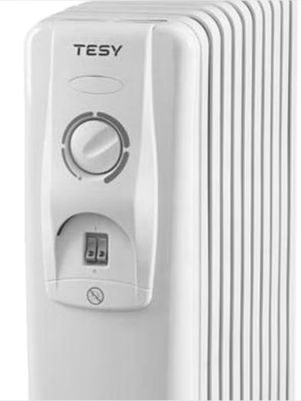 Обогреватель для дома масляный электрический напольный TESY 301761 2000 Вт Белый (301761) - фото 3