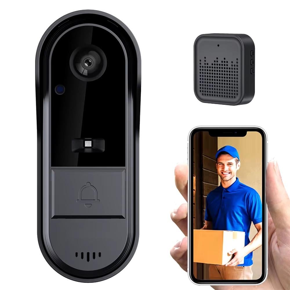 Відеодомофон бездротовий RIAS Smart Doorbell M9 Tuya APP Wi-Fi Black (3_05656) - фото 2