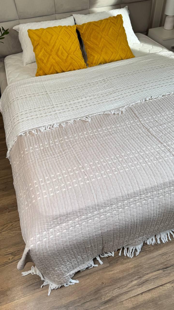 Покрывало муслиновое 200х230 см Бежевый (Д-muslin25-009-03) - фото 1 Покрывало муслиновое 200х230 см Бежевый (Д-muslin25-009-03) - фото 1