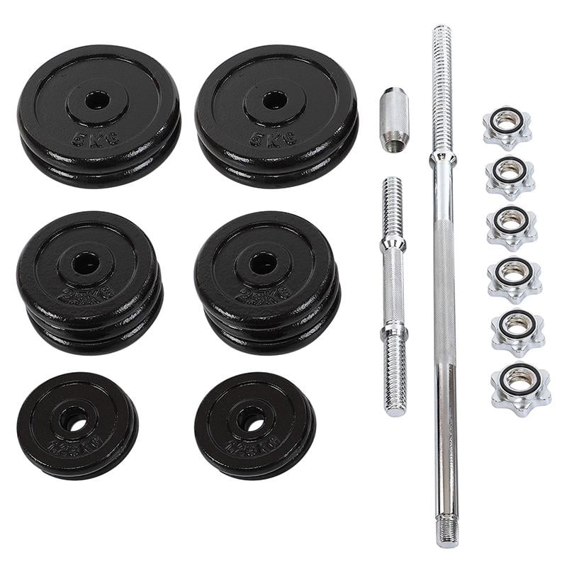 Набор гантелей со штангой 3в1 в кейсе TA-9641 25 кг Серебряный (56363258) - фото 11