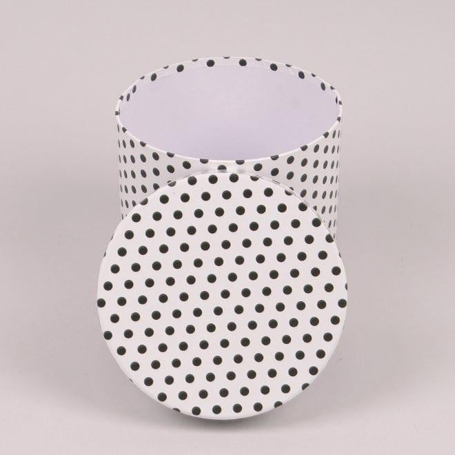 Комплект коробок для цветов Flora 2 шт. Белый в черный горошек (39908) - фото 2