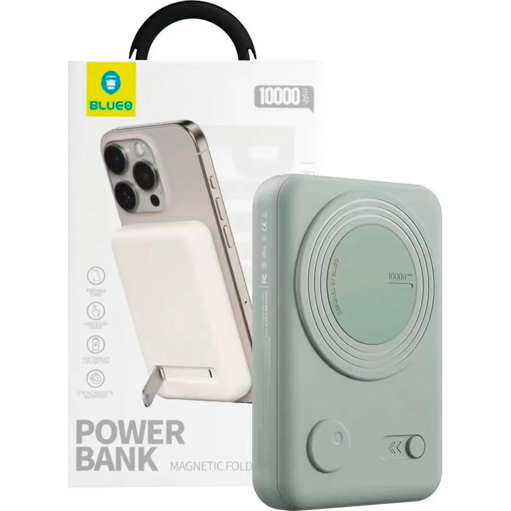 Внешний аккумулятор Blueo Magnetic Wireless With Stand 20W 10000 mAh Mint (P010GRNS) - фото 3 Внешний аккумулятор Blueo Magnetic Wireless With Stand 20W 10000 mAh Mint (P010GRNS) - фото 3