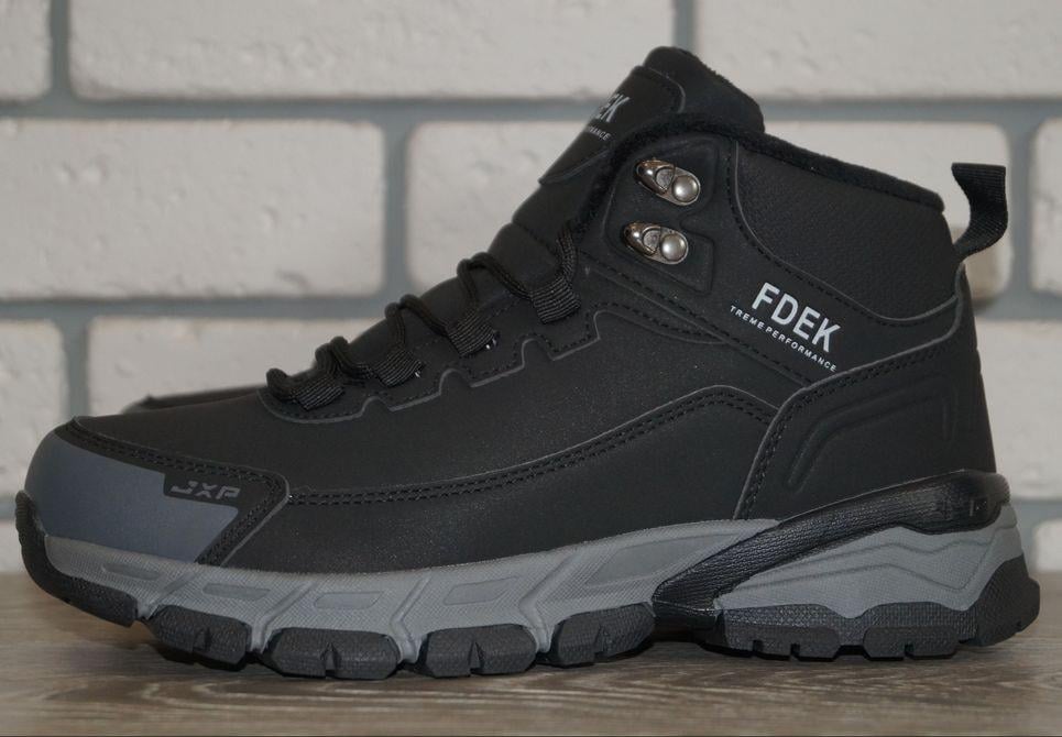 Ботинки зимние подростковые FDEK р. 38 24,5 см Черный/Серый (31544-38)