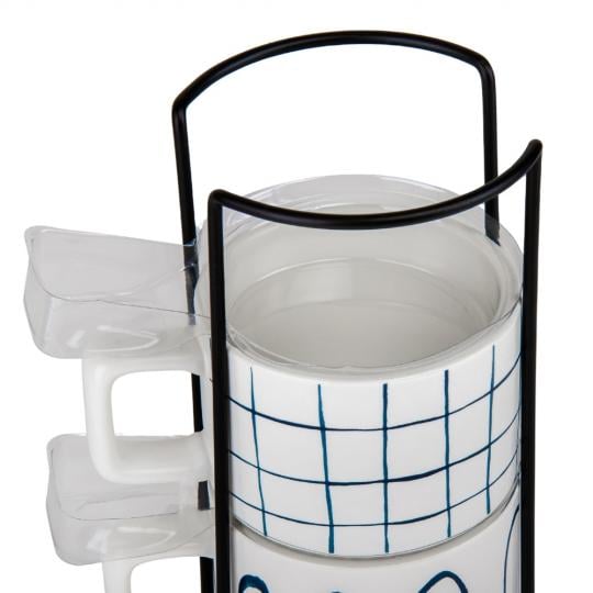 Набор кружек Elisey Геометрия с подставкой 300 мл 4 шт. (9028-015) - фото 8 Набор кружек Elisey Геометрия с подставкой 300 мл 4 шт. (9028-015) - фото 8