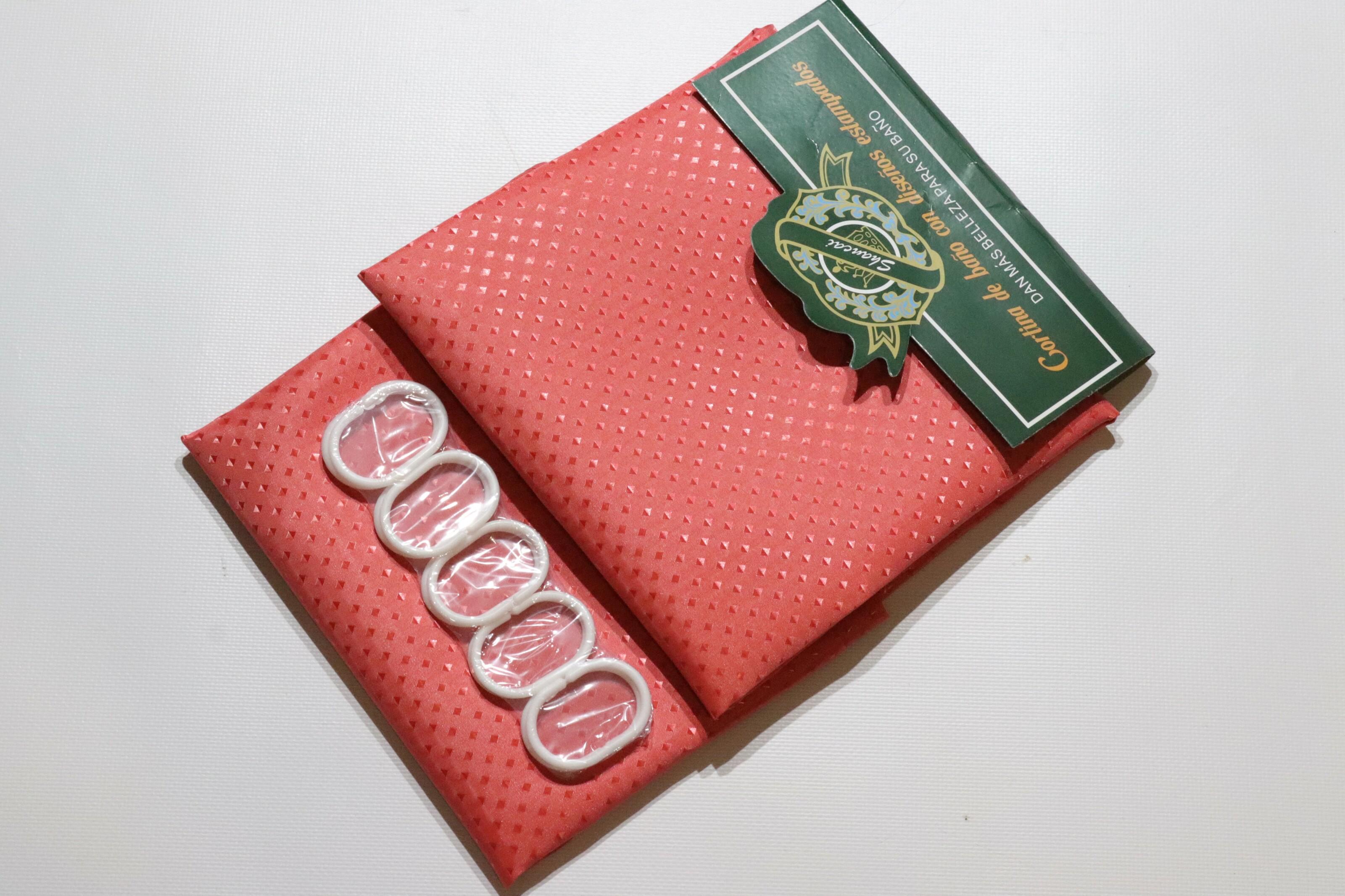 Шторка для ванной однотонная 180x180 см Красный (5214/red2)