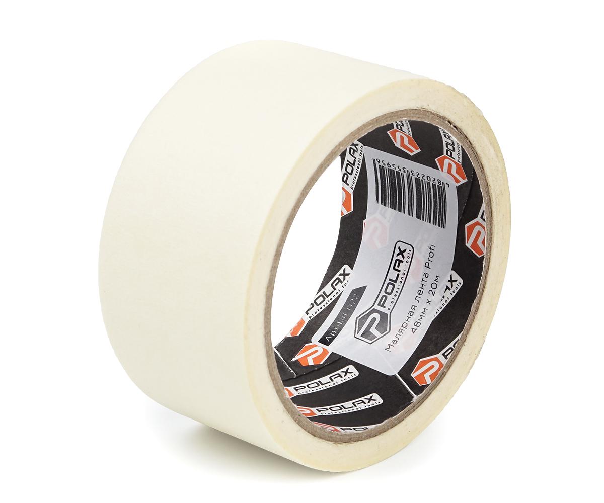 Малярська клейка стрічка Polax Profi 48 мм х 20 м White (101-022)