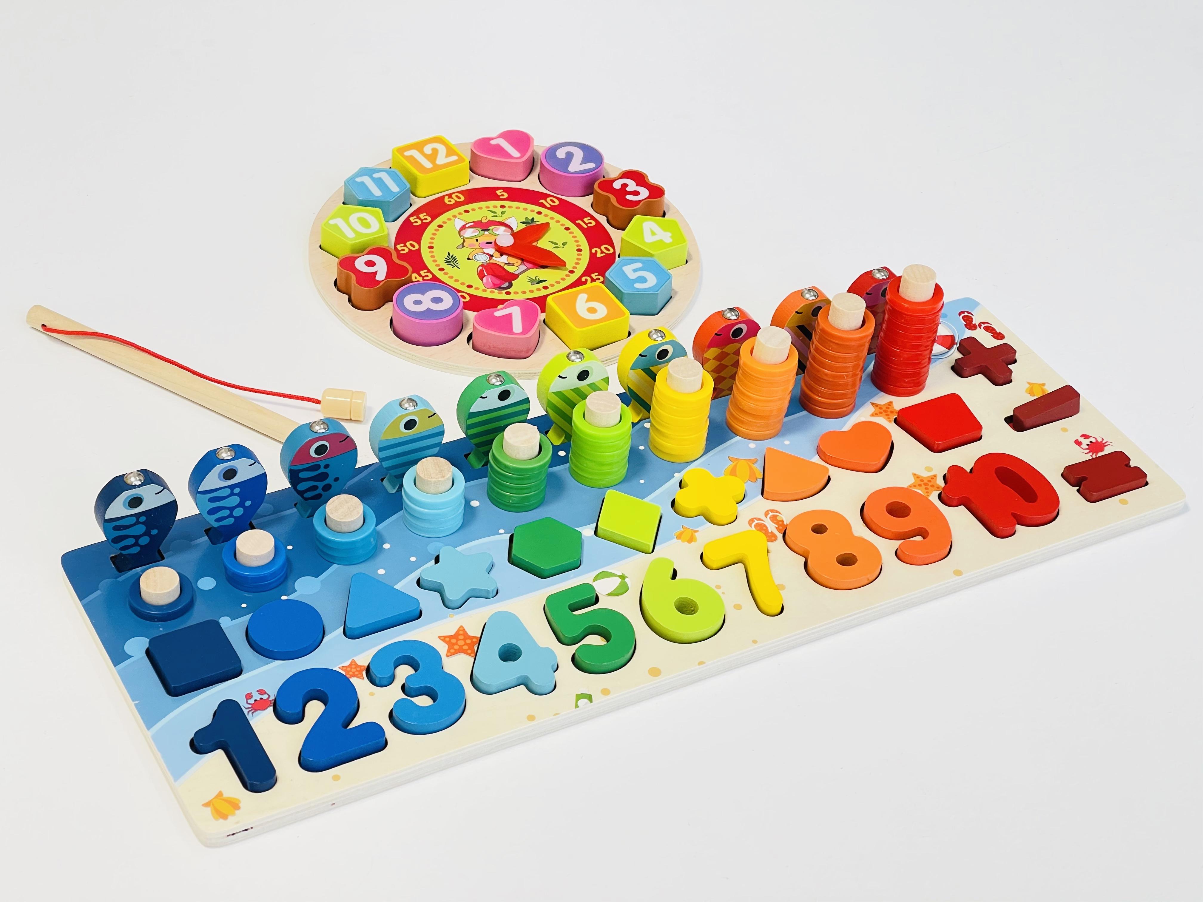 Детская деревянная игрушка геометрика рыбалка Oray часы монтесори развивающая - фото 5 Детская деревянная игрушка геометрика рыбалка Oray часы монтесори развивающая - фото 5