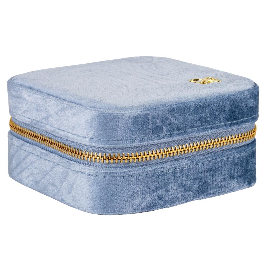 Шкатулка для украшений Elisey Элеганс велюр на молнии 10,5 см Голубой (99-81-9188-004.4)