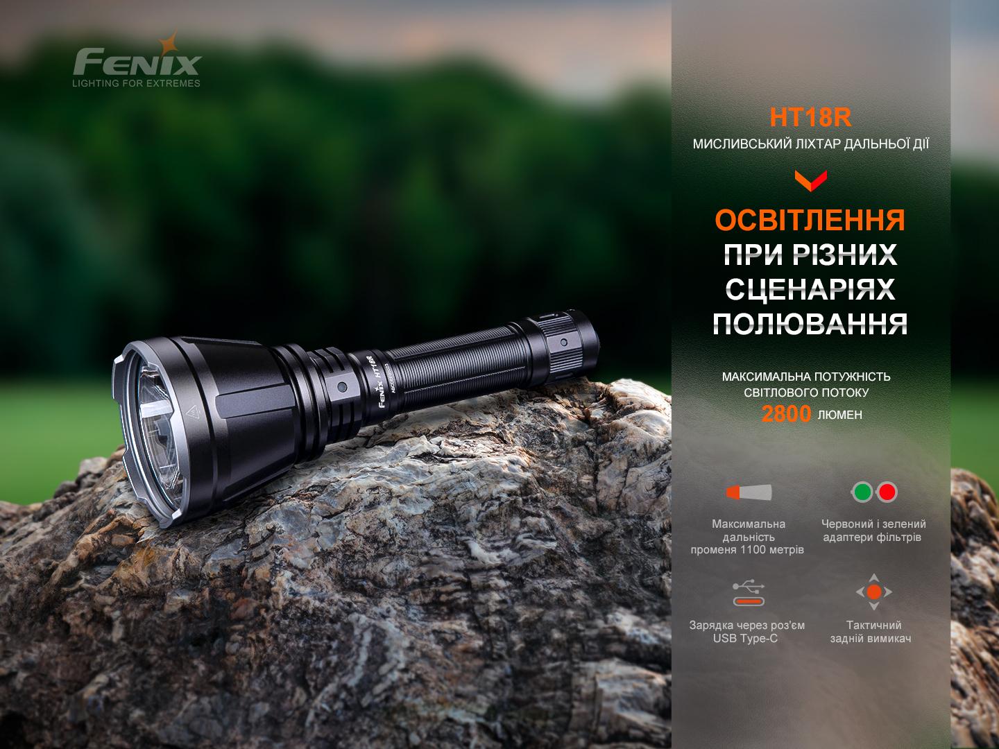 Фонарь ручной Fenix HT18R 2800 лм 110 м Черный - фото 6 Фонарь ручной Fenix HT18R 2800 лм 110 м Черный - фото 6