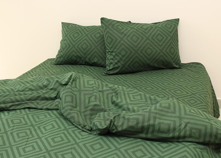Комплект постельного белья TAGtekstil двуспальный наволочки 70x70 см (R134Green)