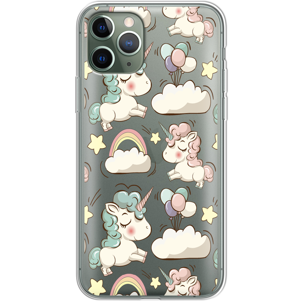 Чохол Boxface iPhone 11 Pro Unicorns Прозорий силікон (38189-cc2-38189)