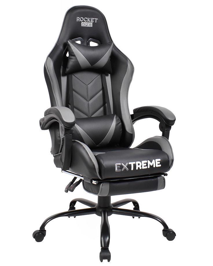 Кресло компьютерное Rocket Extreme Черный/Серый (9835256) - фото 5 Кресло компьютерное Rocket Extreme Черный/Серый (9835256) - фото 5