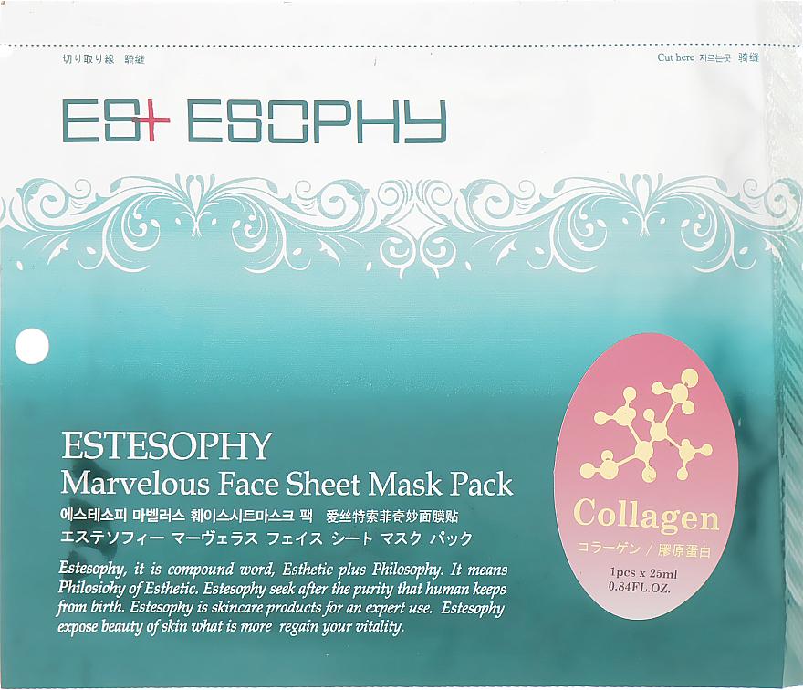 Маска для лица против морщин Estesophy Marvelous Sheet Collagen 1 шт. (1201301414)