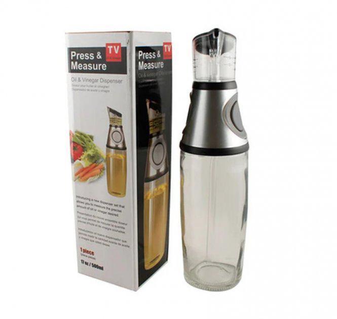 Бутылка-дозатор для масла/уксуса PRO Press and Measure Oil Dispenser 500 мл