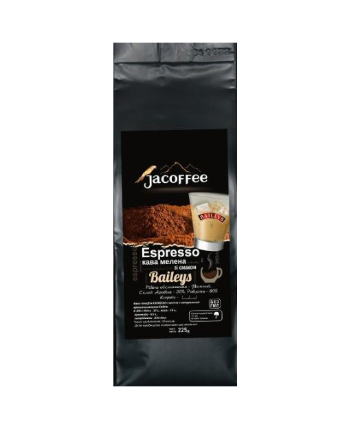 Кава мелена Jacoffee Espresso Бейліс 225 г