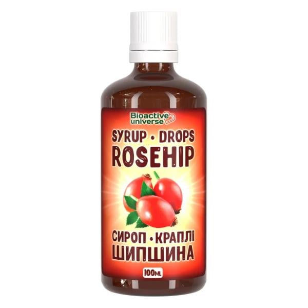 Экстракты для повышения иммунитета Bioactive Universe Rosehip Syrup-Drops 100 мл 6 порций (000026484)