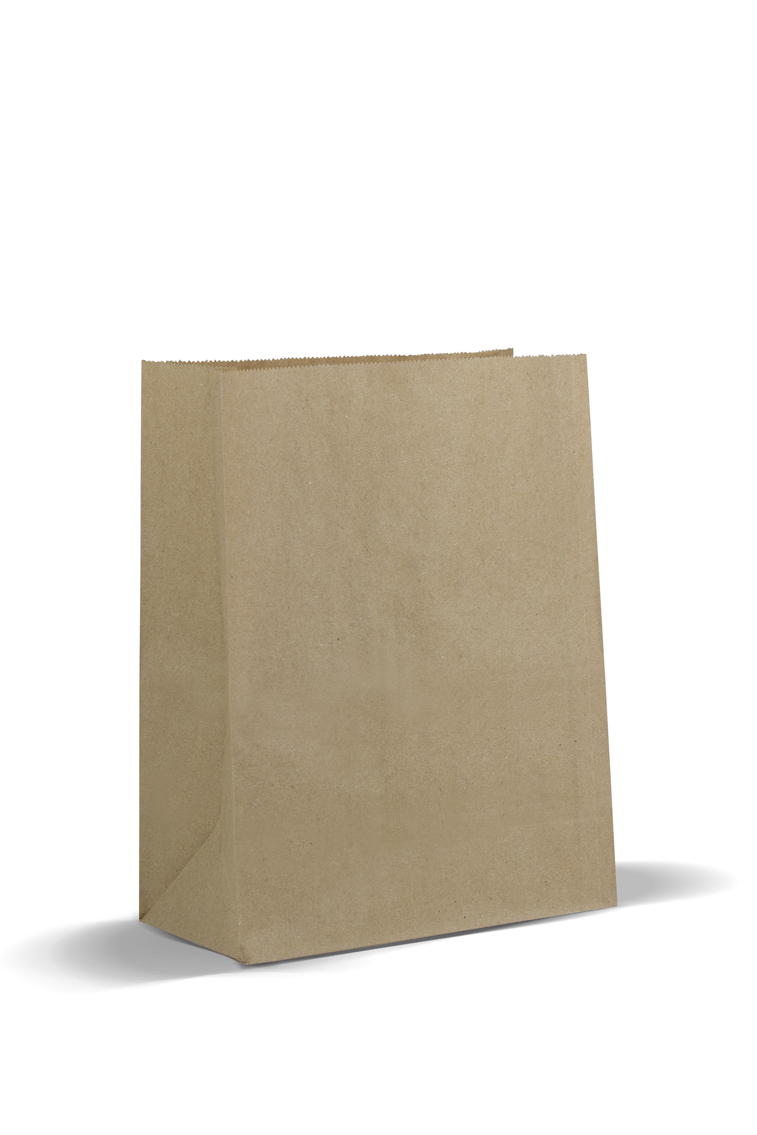 Пакет бумажный с прямоугольным дном 220х120х290 мм 500 шт.