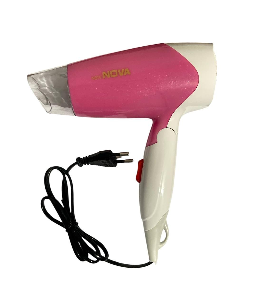 Фен для волос NOVA NV-1270 дорожный раскладной 1400W Розовый