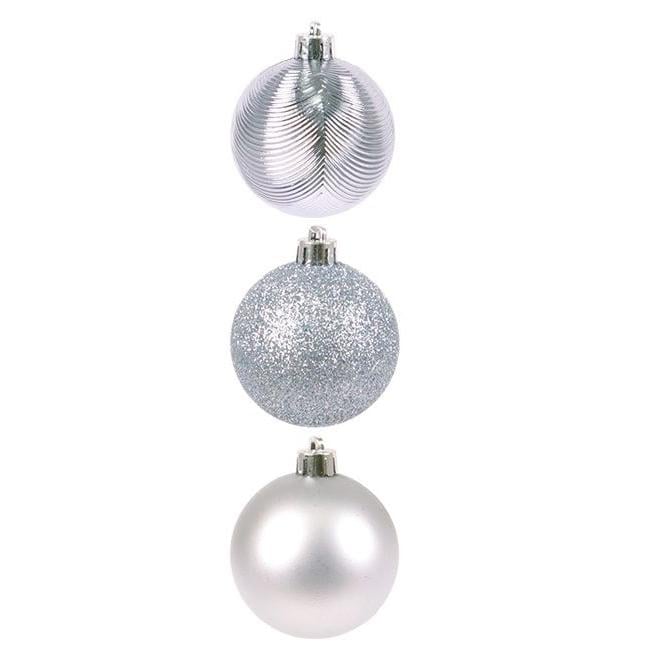 Набор пластиковых новогодних шаров Flora 6 шт. d 6 см (43113)