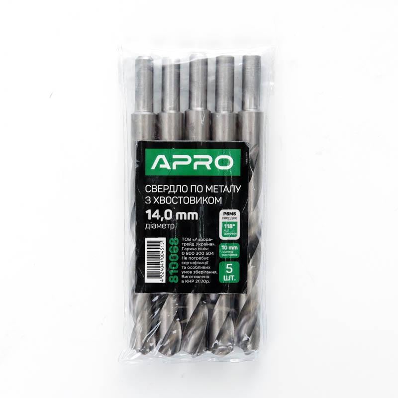 Свердло по металу Apro Р6М5 14 мм (810068) Свердло по металу Apro Р6М5 14 мм (810068)
