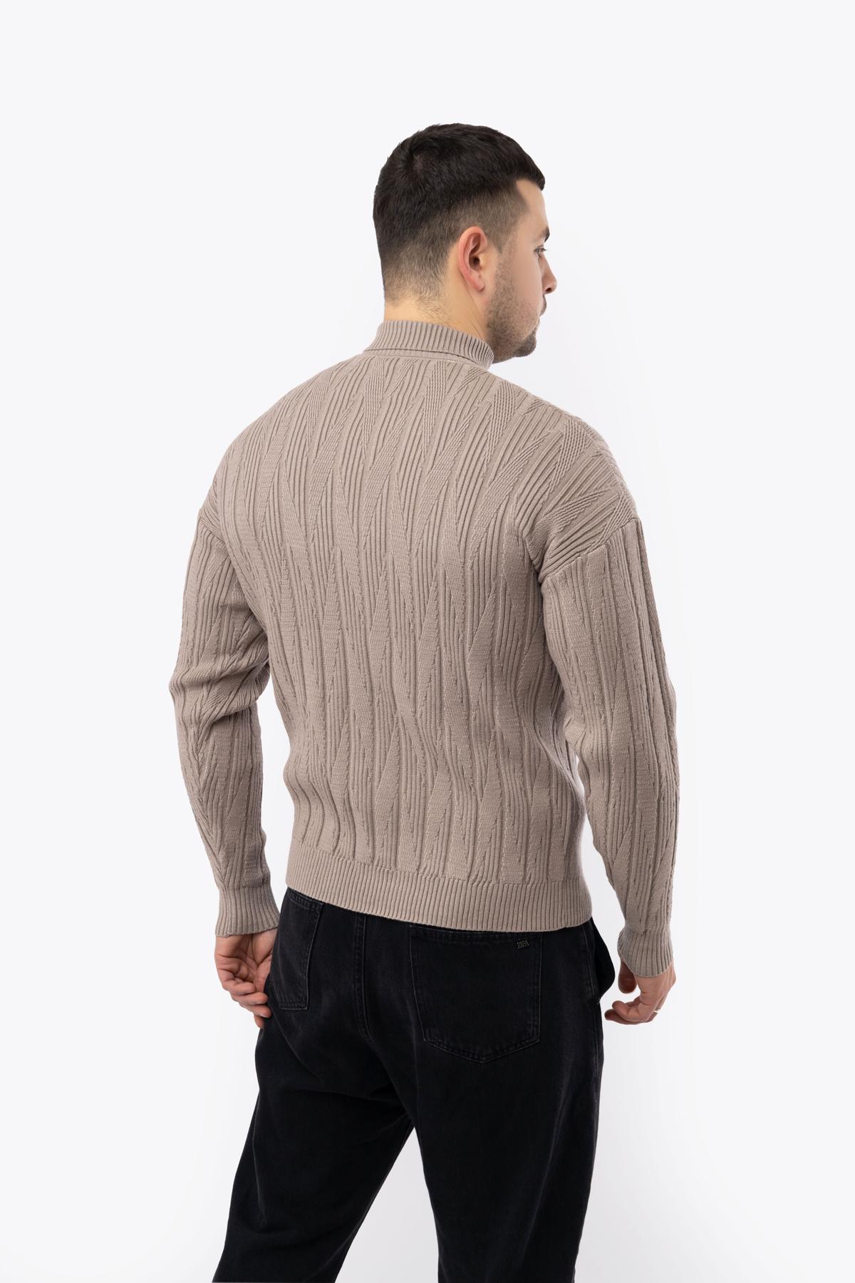 Свитер мужской ЦБ-00224085 р. 50 Бежевый (SKT000918926) - фото 4