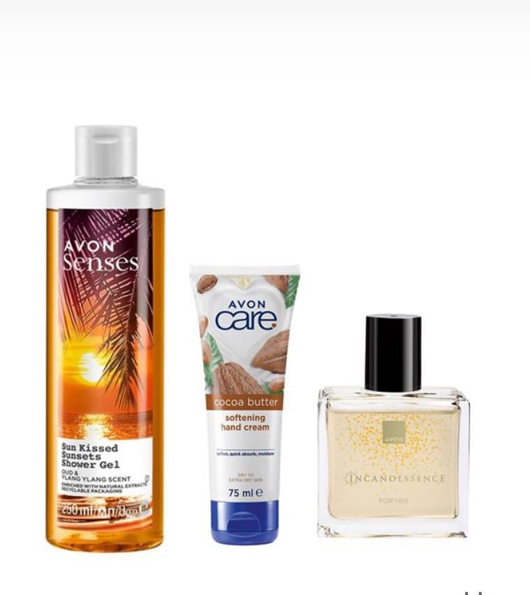 Набор Avon Incadessence 3в1 гель для душа и крем для рук (2658544299)