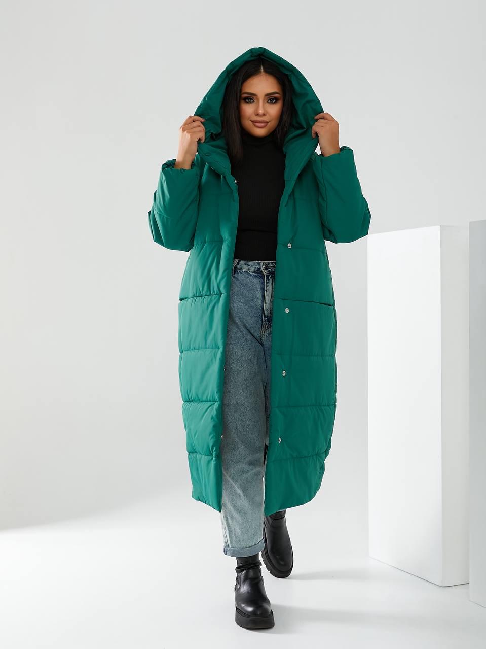 Пальто-пуховик длинное на кнопках Аiza А521 р. 42-44 Кофе с молоком - фото 6 Пальто-пуховик длинное на кнопках Аiza А521 р. 42-44 Кофе с молоком - фото 6