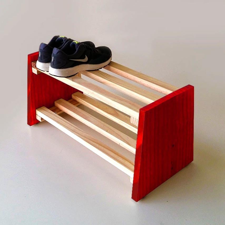 Полка для обуви из дерева Баскур Бланже/Корал (ПДО-00590114)