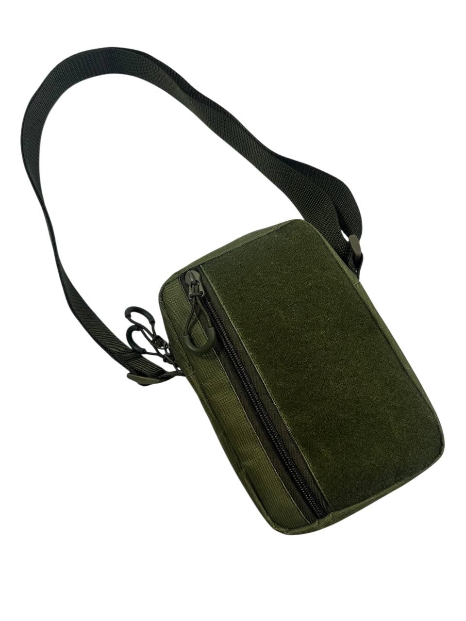 Сумка через плече МК з липучкою вертикальна 23х15х6 см Олива (3595118) Сумка через плече МК з липучкою вертикальна 23х15х6 см Олива (3595118)