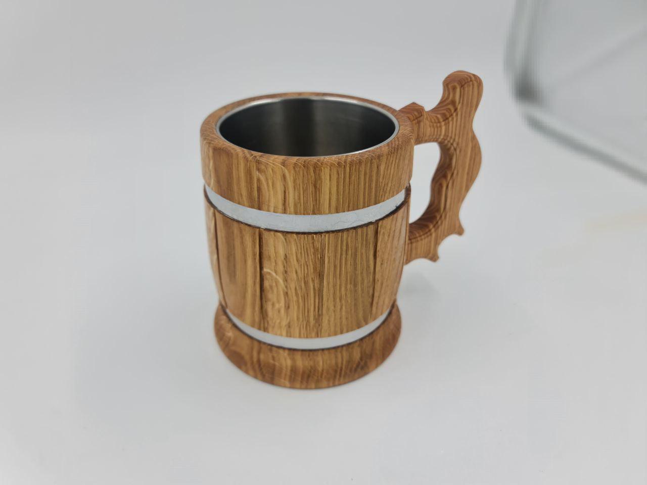 Кухоль для пива з дерева 0,5 л Коричневий (28409937) - фото 3 Кухоль для пива з дерева 0,5 л Коричневий (28409937) - фото 3